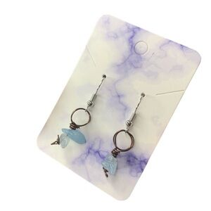 Blue crystal handmade earrings